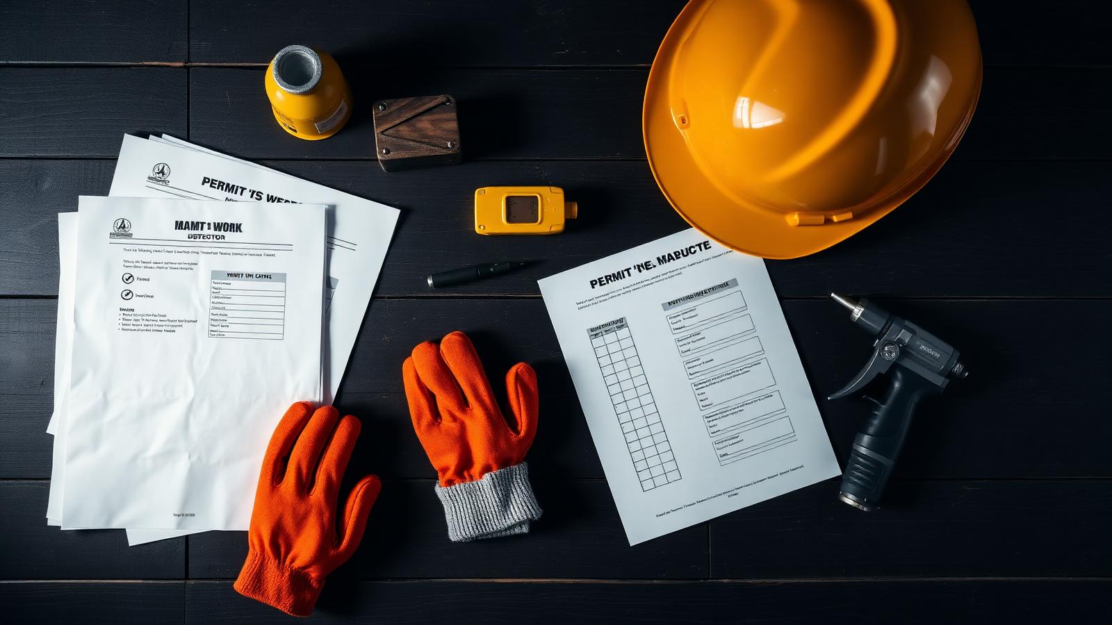 Werktuigen en documenten van een brandwacht